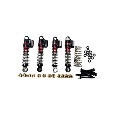 4pcs 43mm Metal Front & Rear Oil Filled Shock Absorber for 1/18 for Hobb-yplus for Rock Van Car RC Car Upgraded Parts(Black)