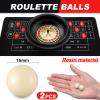 Lunmon Roulette Wheel Game Set Include 16'' Black Roulette Wheel 35" x 16" Rubber Tabletop Layout Mat, 100 Chips Dealer Button Win Marker Casino Game Sets Gift Ideas(Black) view 3