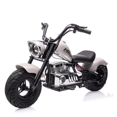 36V Ride On Off-Road Motorcycle, Electric Dirt Bike for Teens,350W Brushless Motor, Fast Speed 16.5mph with Music,Spring Suspension,Led Light, Leather Seat for Teens Max Load 176lbs,White