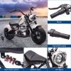 36V Ride On Off-Road Motorcycle, Electric Dirt Bike for Teens,350W Brushless Motor, Fast Speed 16.5mph with Music,Spring Suspension,Led Light, Leather Seat for Teens Max Load 176lbs,White view 2