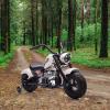 36V Ride On Off-Road Motorcycle, Electric Dirt Bike for Teens,350W Brushless Motor, Fast Speed 16.5mph with Music,Spring Suspension,Led Light, Leather Seat for Teens Max Load 176lbs,White view 3