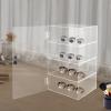 4-Tier Acrylic Display Case,Countertop Display Case with Lock Key,Clear Display Cabinet for Collectibles,Rock,Crystals,Mini Toys view 2