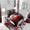 Black Cattle Bedding Sets Toddler Size,Rustic Farmhouse Cow Animal Print Reversible Duvet Cover 2Pcs for Kids Bedroom,Red Rose Floral Tie Dye Pattern Quilt Cover,1 Pillowcase (No Comforter) view 4