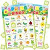 TENDFINE 24 Players Spring Bingo Game Cards for Kids Spring Party Bingo Games Spring Classroom Games Family Activity Spring Birthday Party view 1
