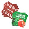 100pcs Football Napkins- Tailgate Party Football Party Supplies Superbowl Party Decorations Disposable Paper Napkins Set for football Sport Decor Events Frenzy Game Time Favors, 2 Design view 1