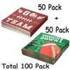 100pcs Football Napkins- Tailgate Party Football Party Supplies Superbowl Party Decorations Disposable Paper Napkins Set for football Sport Decor Events Frenzy Game Time Favors, 2 Design view 2