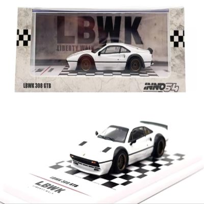 1:64 Scale Diecast Model Car Compatible with Inno64 Liberty Walk LBWK Ferrari 308 GTB White Limited Edition IN64-LBWK308-WHI