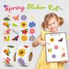 1000Pcs Spring Stickers Roll Summer Flowers Butterfly Insect Self Adhesive Labels for Envelopes Greeting Cards Bottle Decor Seasonal Holiday DIY Crafts Party Favors School Rewards Gifts, 16 Designs view 3