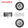 4PCS Rubber Wheels Tires Tyres 107x53mm Hex Adapter 17mm RC Replacement Parts for ARRMA 1/7 Felony FS GT 1/7 Model Racing RC Car Buggy, Type A-Black view 3