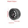 4PCS Rubber Wheels Tires Tyres 107x53mm Hex Adapter 17mm RC Replacement Parts for ARRMA 1/7 Felony FS GT 1/7 Model Racing RC Car Buggy, Type A-Black view 4