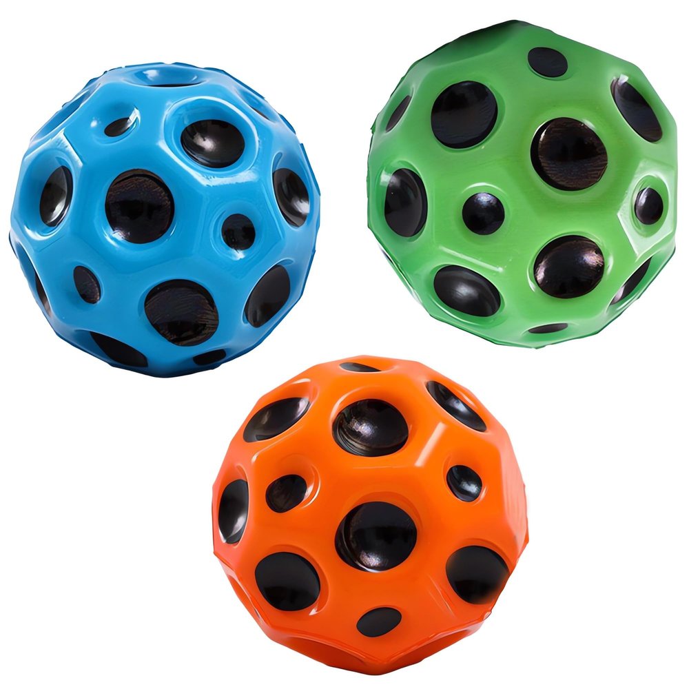 Tendry Moon Ball, Extreme High Bouncing Ball, Improve Hand-Eye Coordination, Easy to Grip and Catch by Athletes as a Sport Training Toy (Moon 3 PCS)