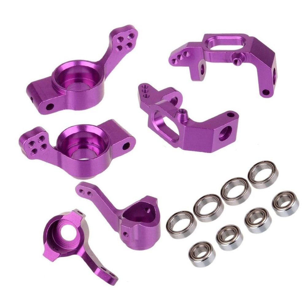 ADOCARN Car Upgrade Parts Kit Hsp Rc Model Car Purple Includes Steering Cups and Rear Axle Seats for Enhanced Performance Compatible Multiple Hsp Models