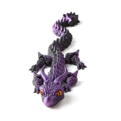 3D Printed Articulated Dragon Toy - Intricate Flexible PLA 3D Dragon Figurine with Movable Joints, Unique Mythical Creature Model, for Collectors