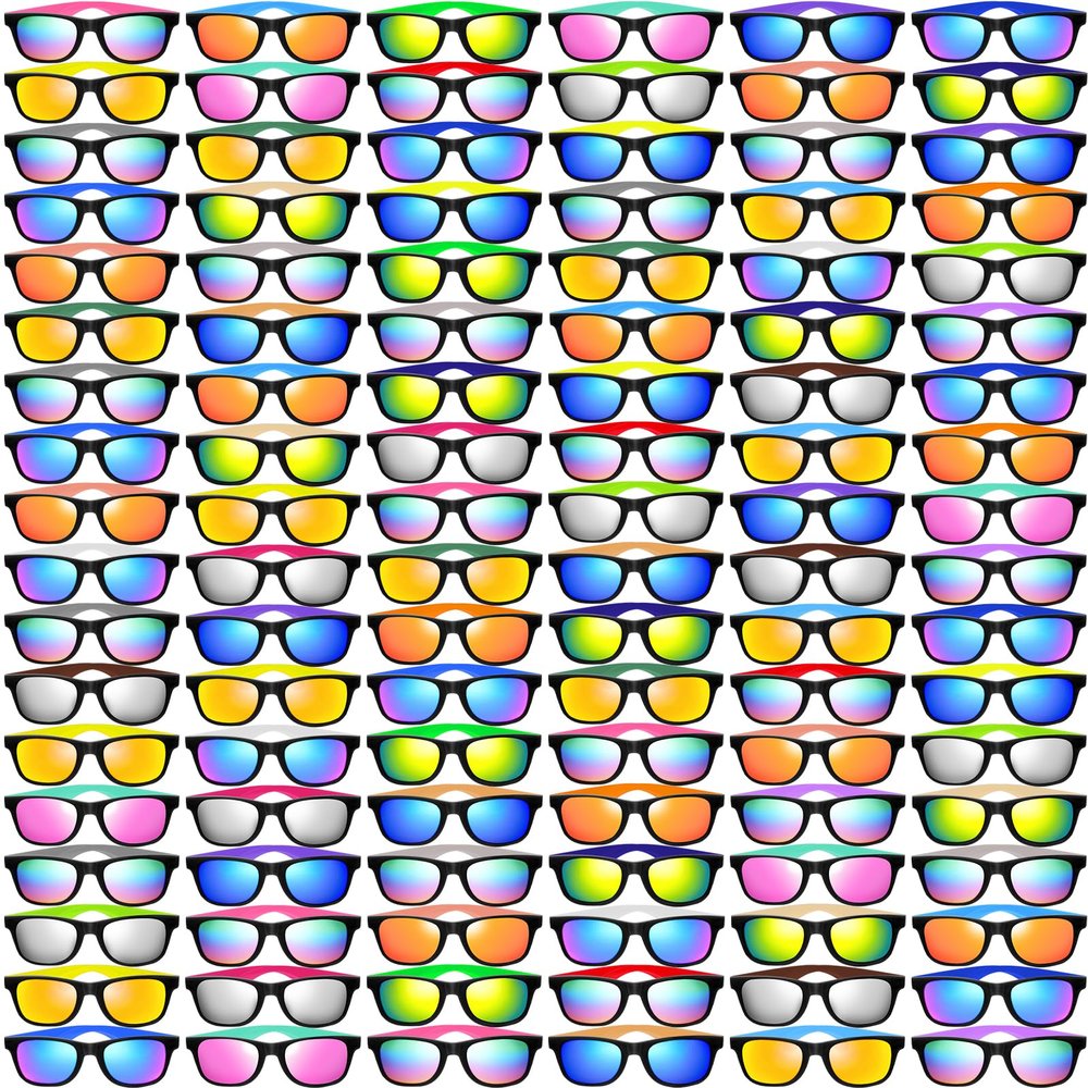 120 Pcs Adult Kids Sunglasses Bulk with UV Protection,24 Colors Neon 80s Retro Plastic Sun Glasses, Summer Beach Pool Party Favors Supplies, Gift for Birthday Goody Bag Filler School Classroom Prizes