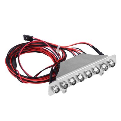 Led Rc Car Lights, White Red Taillight Lamp Accessory White Red Taillight Lamp Part Rc Car Light Set, for Truck Traxxa UDR 1/7 Truck