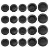 uxcell 20 Pcs Piggy Bank Plug 5 Sizes Plastic Round Stoppers Plugs Saving Box Plug Replacement Bank Hole Sealing Plug for Coin Bank Money Saving Box, Black view 1