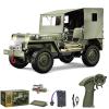 Kodbiby RC Crawlers, High-end Version 1:10 Scale D888 Willys Military Jeep, 2.4Ghz 4WD Off Road RC Rock Crawler Vehicle with Lights All Terrain Electric RC Jeep Toy for Adult Teens view 1