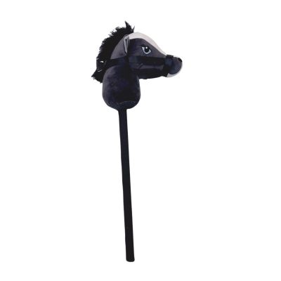 DYNWAVE Hobby Horse on A Stick, Interactive Plush Animal Head for Kids' Indoor and Outdoor Fun, Black