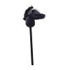 DYNWAVE Hobby Horse on A Stick, Interactive Plush Animal Head for Kids' Indoor and Outdoor Fun, Black view 1