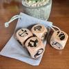 12 Constellations and 12 Chinese Zodiac Animals Dices, Astrology Wooden Dices Divination Accessories, Love Fortune Horoscope Lucky Dices, Game Dices for Party (4Pcs/Set, 25MM) view 4