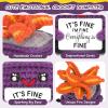 A AIFAMY Emotional Crochet Fire with Legs, Handmade Energy Dumpster Doll with Positive Card for Office Friends Funny Birthday Gag Gifts (Purple) view 3
