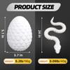 WUQIREN 24 inch Snake Fidget Toy, 3D Printed Snake with Egg, Realistic Slithering Design, Stress Relief Desk Decor, Easter Egg for Kids & Adults (White) view 3