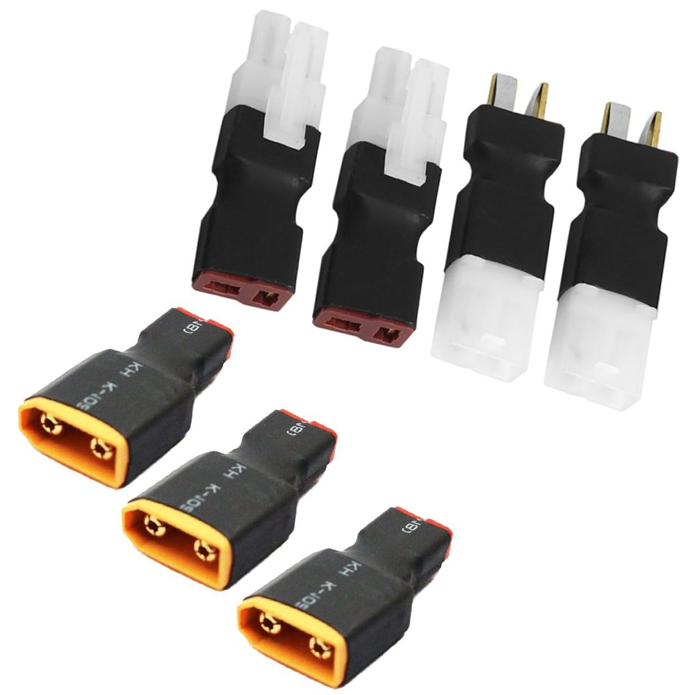 Adapter Compatible with Big Tamiya Style to T Style Plug Female Male Adapter & No Cable Male XT90 XT-90 Plug to Female T Plug Adapter Connector Conversion