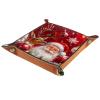 Microfiber Leather Dice Trays Folding for RPG DND Table Games, Dice Holder Storage Box Portable Rolling Dice Tray, 20.5x20.5cm (Elk Santa) view 2