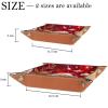 Microfiber Leather Dice Trays Folding for RPG DND Table Games, Dice Holder Storage Box Portable Rolling Dice Tray, 20.5x20.5cm (Elk Santa) view 4