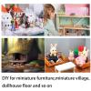 100pieces Dollhouse Flooring Models 1:12 Scale, Miniature Wooden Dollhouse Floor Boards, Geometric Doll House Accessories (Pale Brown) view 3