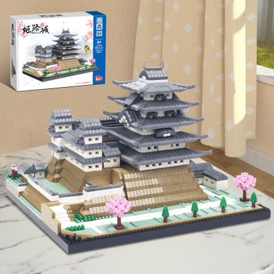 3037PCS Japanese Architecture Landmarks Micro Mini Building Blocks Model Kit Not compatible with Major Brands size,Himeji Castle Model Decor Collection or Prensent for 15+ Boys,Girls or Adults