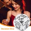 Date Night Dice - Couples Stainless Steel Engraved Dice Game, Portables Date Decision Tool | Romantic Gift Idea Compact Fun Planner for Couples Boyfriend Girlfriend Valentine Anniversaries view 2