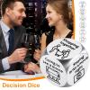 Date Night Dice - Couples Stainless Steel Engraved Dice Game, Portables Date Decision Tool | Romantic Gift Idea Compact Fun Planner for Couples Boyfriend Girlfriend Valentine Anniversaries view 3