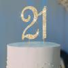 Jaciya Cake Topper Gold Rhinestone Cake Topper 21st Birthday Decorations view 1