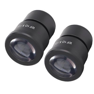 2Pcs 10X Wide Field Microscope Eyepiece, Super Widefield Biological Microscopes Aluminum Alloy Microscopes Lens Adapter