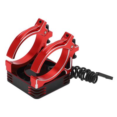 Drfeify 40 to 42mm Aluminum Alloy Motor Heatsink Cooling Fan with Bracket Compatible with RC Model Car Fit 4068 4082 4092 4074 4274 4268 Motors (Reddish Black