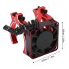 Drfeify 40 to 42mm Aluminum Alloy Motor Heatsink Cooling Fan with Bracket Compatible with RC Model Car Fit 4068 4082 4092 4074 4274 4268 Motors (Reddish Black view 3