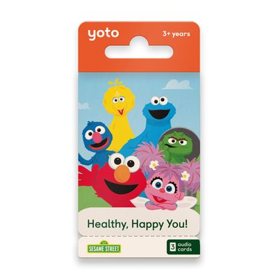 Yoto Sesame Street: Pack #1: Healthy Happy You - 3 Kids Audio Cards for Use with Player & Mini All-in-1 Audio Device, Screen-Free Listening with Fun Playtime, Bedtime & Travel Stories, Ages 3+