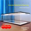 3mm Thickness Acrylic Display Case with Sliding Door Clear Box, USB LED Ring Light and Mirror Reflection - Perfect for Figure Models and Artwork Collectible Countertop Boxes (Height 40 CM, 40X25) view 2