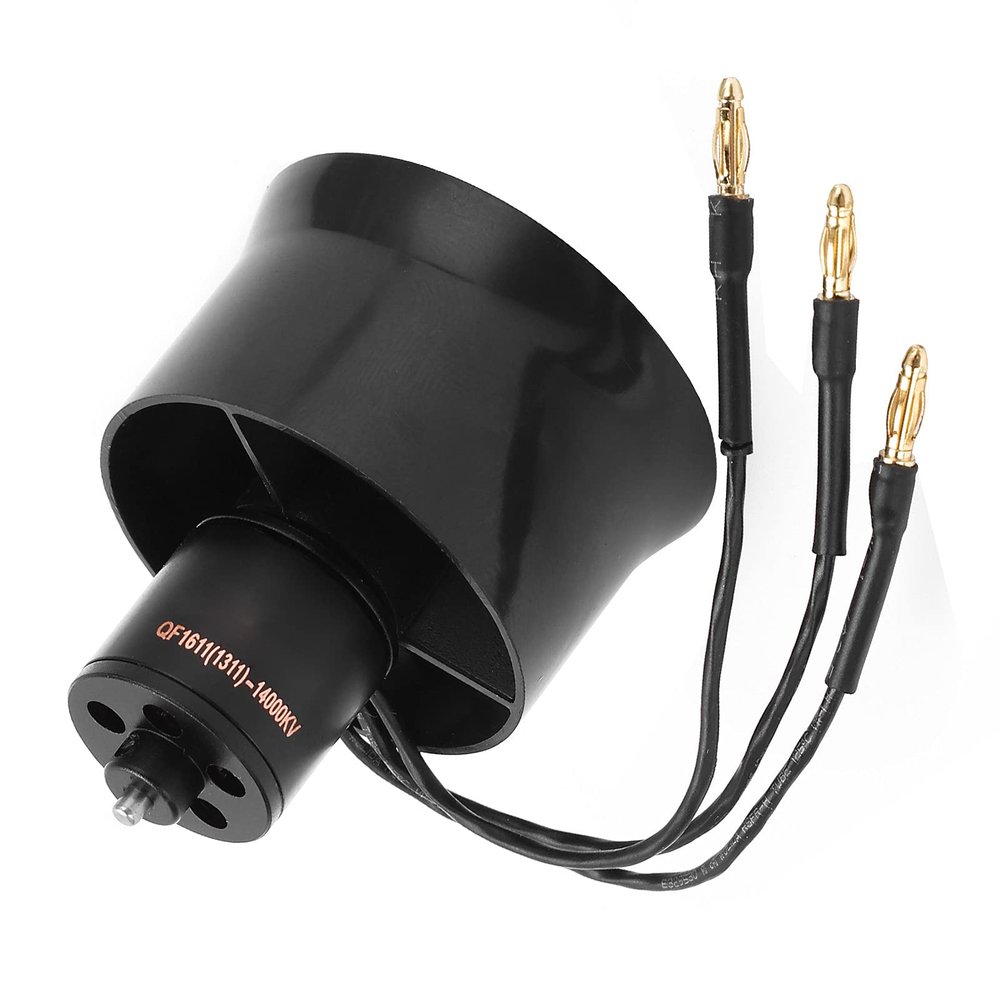 30mm EDF Set, 1611-14000KV Motor Aluminum Alloy Ducted Fan Motor with 6 Blades Dynamic Balance for RC Airplane