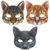 Aiffort 3Pcs Cat Halloween Mask Realistic Cat Masks Animal Cat Mask for Halloween Christmas Easter Masquerade Cosplay Novelty Costume Party Accessory view 1