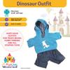 Dinosaur Outfit with Tail and Hood for 16 Plush Animals Teddy Bear Clothes Stuffed Animal Costume Dress Up view 4