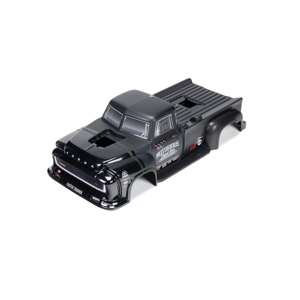 ARRMA Notorious Painted Decaled Trimmed Body Set (Black), ARA-1541