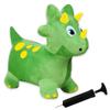 Plush Green Dinosaur Bounce & Ride-on Inflatable Hopper Toddler Toy with Pump view 1