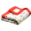 100% Cotton Muslin Baby Blanket | Soft & Breathable 6-Layer Swaddle & Receiving Blanket | Lightweight Quilt for Newborns, Infants & Toddlers | Gender-Neutral (Unicorn & Rainbows - Red Trim) view 1