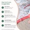 100% Cotton Muslin Baby Blanket | Soft & Breathable 6-Layer Swaddle & Receiving Blanket | Lightweight Quilt for Newborns, Infants & Toddlers | Gender-Neutral (Unicorn & Rainbows - Red Trim) view 3