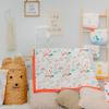 100% Cotton Muslin Baby Blanket | Soft & Breathable 6-Layer Swaddle & Receiving Blanket | Lightweight Quilt for Newborns, Infants & Toddlers | Gender-Neutral (Unicorn & Rainbows - Red Trim) view 4