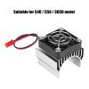 Heat Sink with Cooling Fan for 1/10 Sc Electric RC Car 540/550 / 3650 Motor Simply The Fan from Your and en Convenience of Your (Silver) view 2