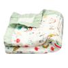 100% Cotton Muslin Baby Blanket | Soft & Breathable 6-Layer Swaddle & Receiving Blanket | Lightweight Quilt for Newborns, Infants & Toddlers - Unicorn & Rainbows - Sage Trim view 1