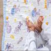 100% Cotton Muslin Baby Blanket | Soft & Breathable 6-Layer Swaddle & Receiving Blanket | Lightweight Quilt for Newborns I Hopping Cosmic view 4